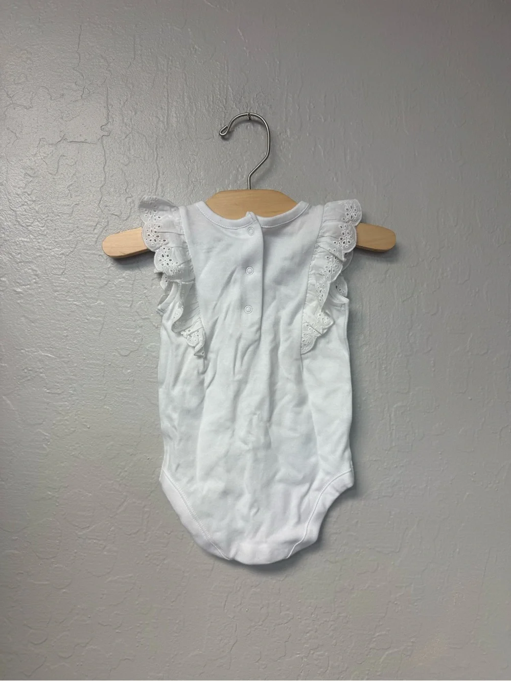 $15 ADD ON janie and‎ jack white bodysuit eyelet ruffle 3-6M mayoral zara h&m